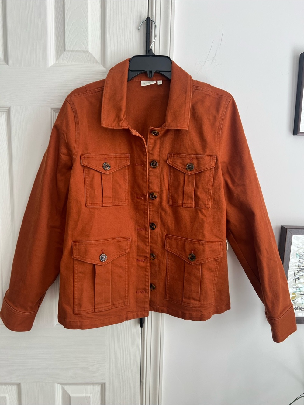 Spartina 449 Elaine Twill orange chestnut Jacket M cotton stretch